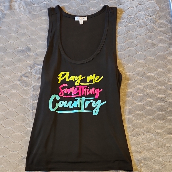 Prologue Tops - 🍀Custom Tank Top "Play Me Something Country"